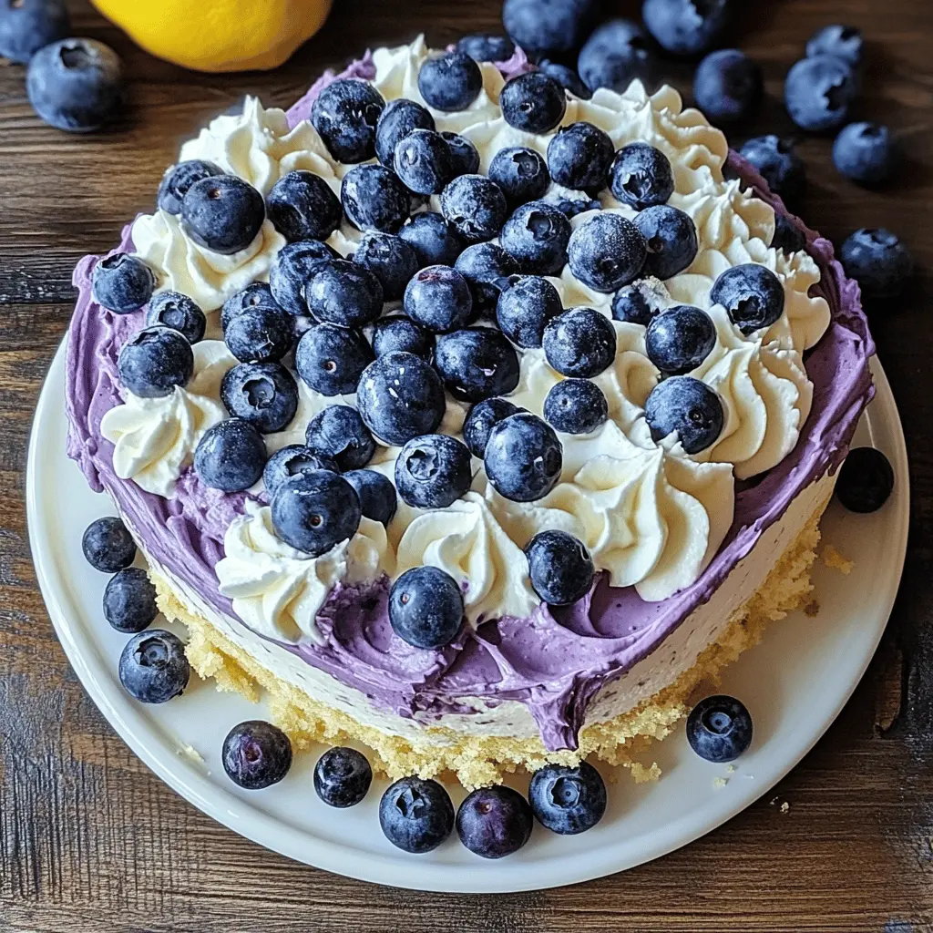Brighten your dessert table with this No-Bake Lemon Dazzling Blueberry Cream Cake! This delightful treat features a creamy layer of tangy lemon and sweet blueberries that everyone will adore. Perfect for warm days, potlucks, or simply indulging at home. Save this recipe for a refreshing no-bake dessert that impresses with ease!