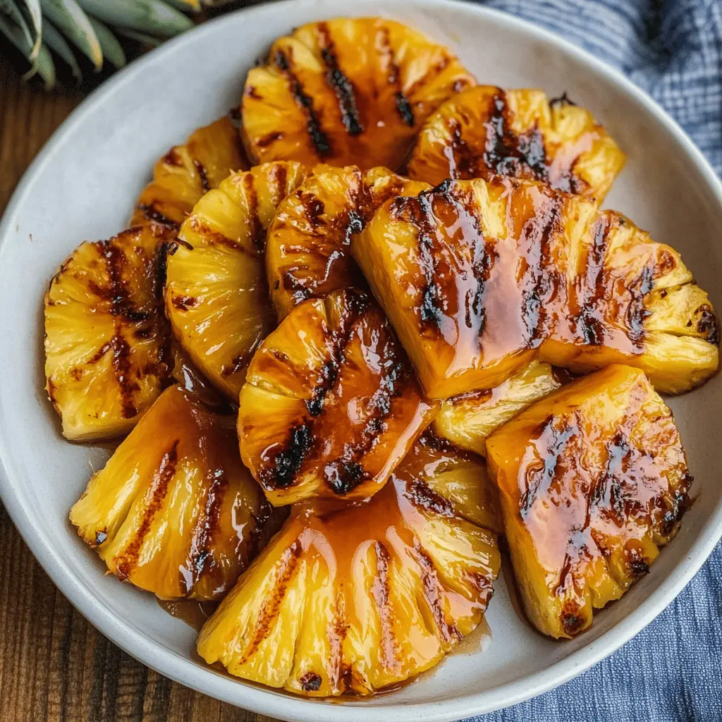 Get ready to enjoy a delightful treat with this Roasted Pineapple with Honey Cinnamon Glaze! This simple yet flavorful dessert highlights the natural sweetness of fresh pineapple, perfectly balanced with honey and a hint of cinnamon. Ideal for summer gatherings or cozy nights in, save this pin to make this mouthwatering dish anytime you crave something sweet and satisfying!